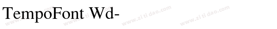 TempoFont Wd字体转换